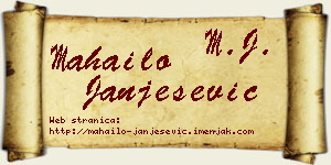 Mahailo Janješević vizit kartica
